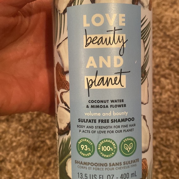 New two bottles of Love Beauty & Planet coconut water & mimosa flower shampoo - Picture 2 of 4